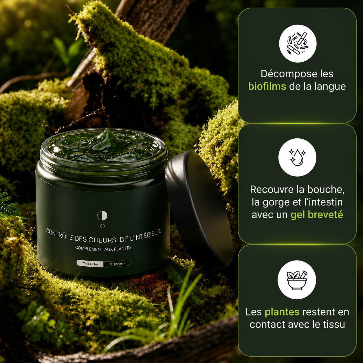 Complément Herbal pour le Contrôle des Odeurs Internes – La fraîcheur qui vient de l’intérieur