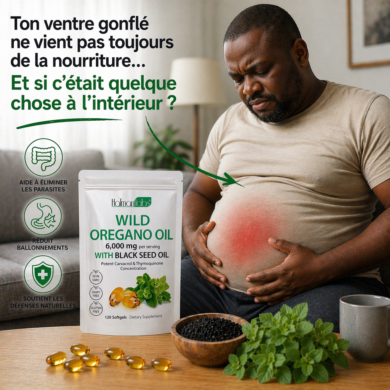 Nasidi : Huile d’Origan & Huile de Nigelle – Soutien Digestif Naturel