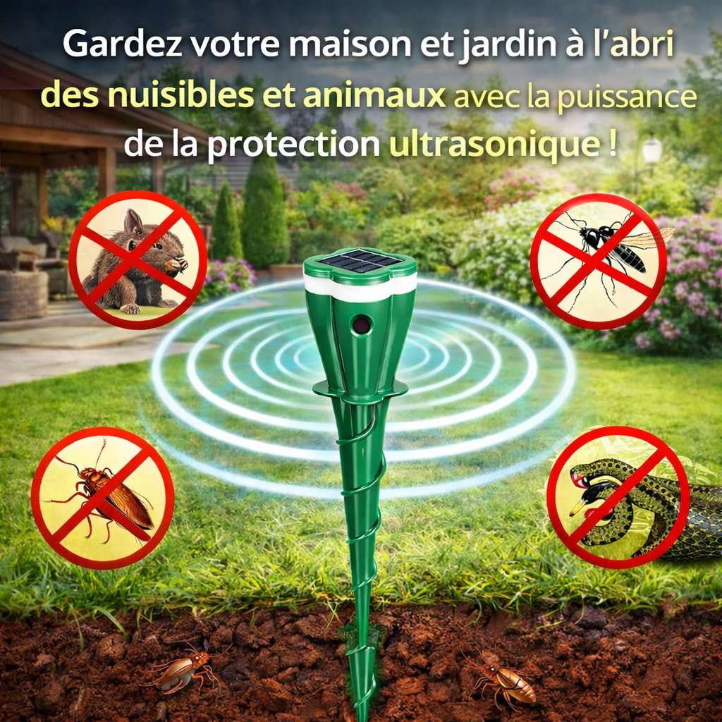 Solar Animal Repeller – Protégez votre maison naturellement, sans effort