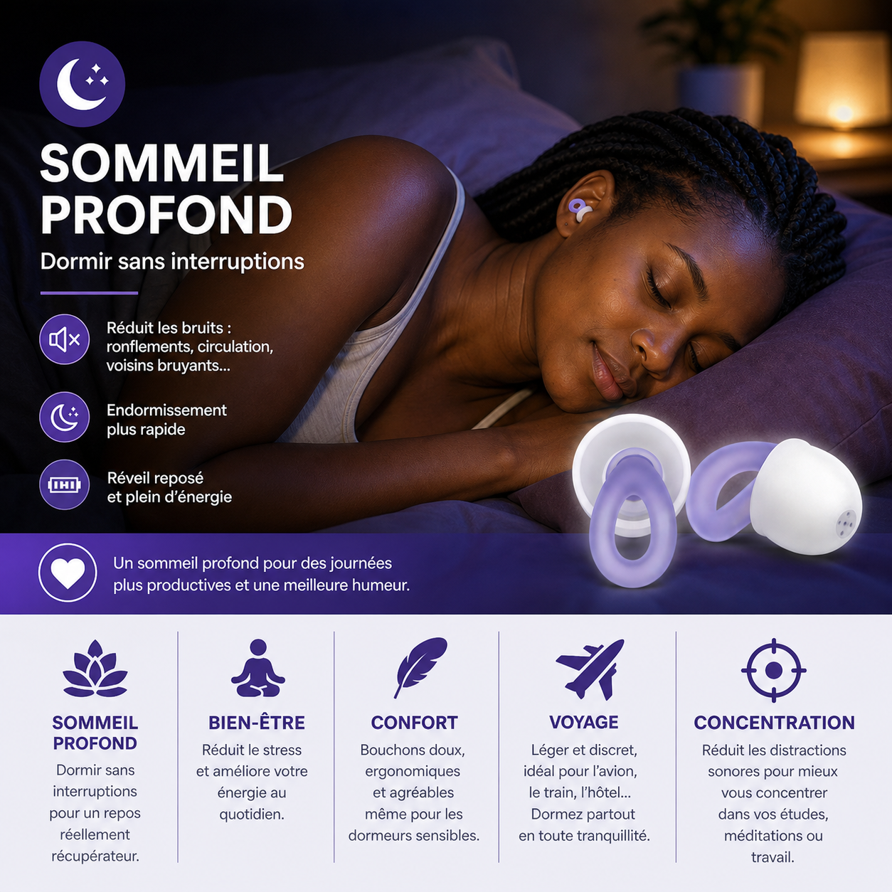 SLEEP MOOD – Les bouchons d’oreilles qui transforment vos nuits